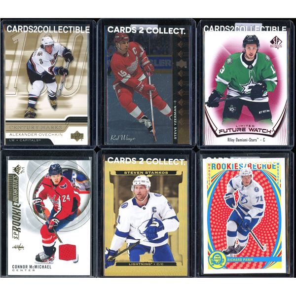Lot Of 6 Various Hockey Cards Inserts & Rookies