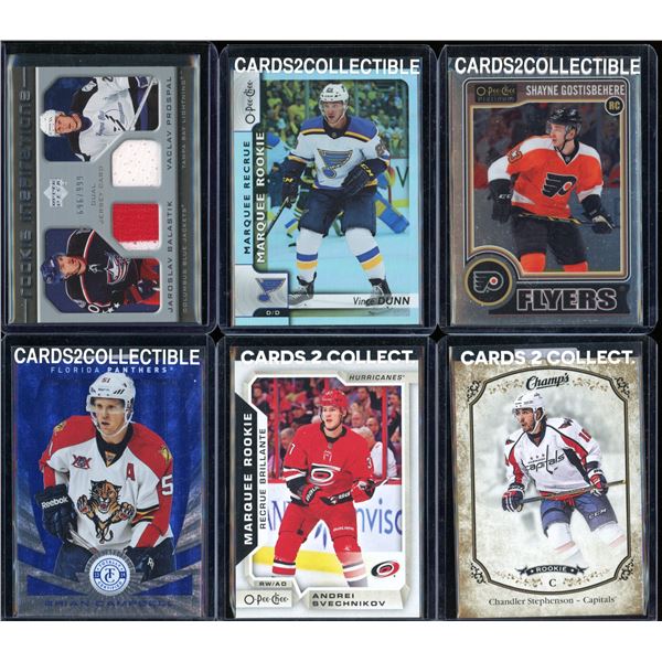 Lot Of 6 Various Hockey Cards Inserts & Rookies