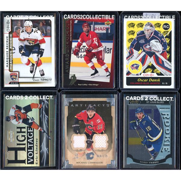 Lot Of 6 Various Hockey Cards Inserts & Rookies