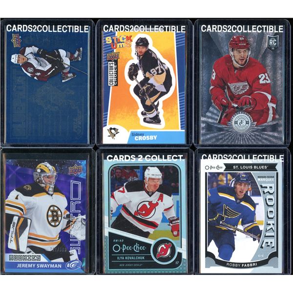 Lot Of 6 Various Hockey Cards Inserts & Rookies