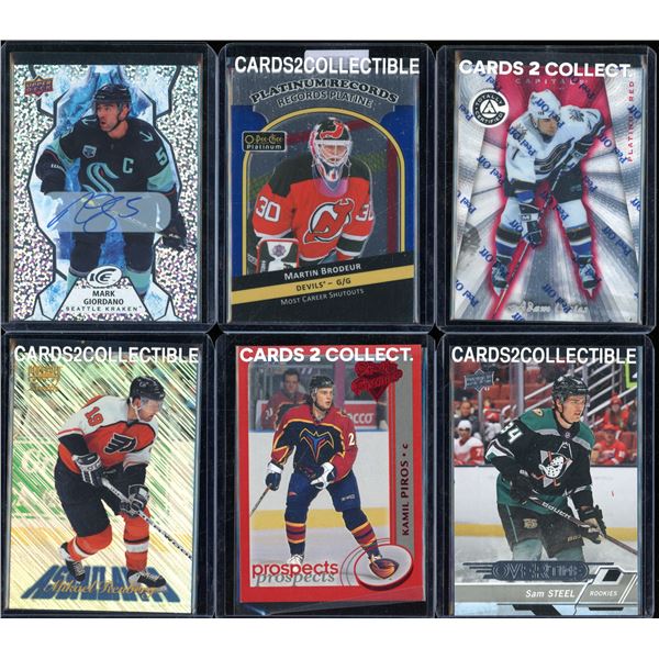 Lot Of 6 Various Hockey Cards Inserts & Rookies