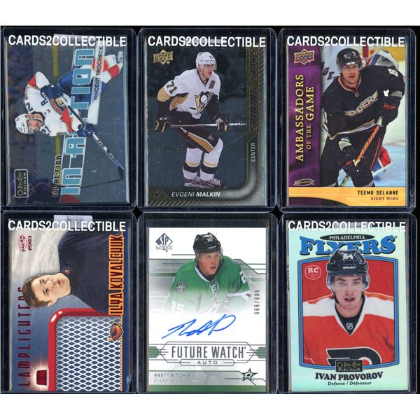 Lot Of 6 Various Hockey Cards Inserts & Rookies