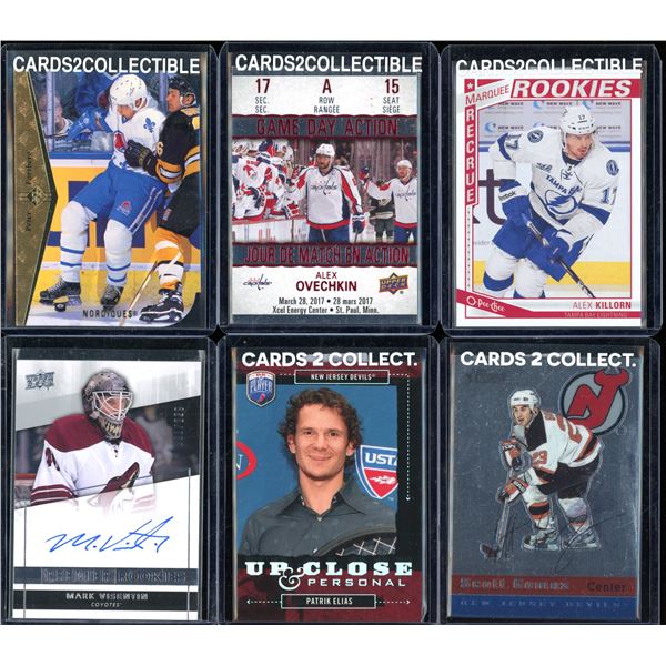 Lot Of 6 Various Hockey Cards Inserts & Rookies