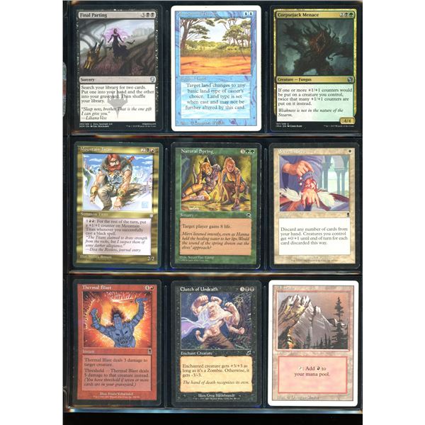 Lot Of 9 Various Magic The Gathering Cards Various Sets & Colors