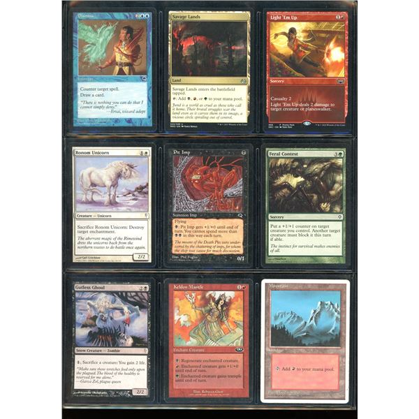 Lot Of 9 Various Magic The Gathering Cards Various Sets & Colors