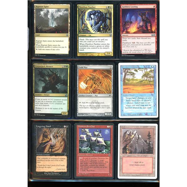 Lot Of 9 Various Magic The Gathering Cards Various Sets & Colors