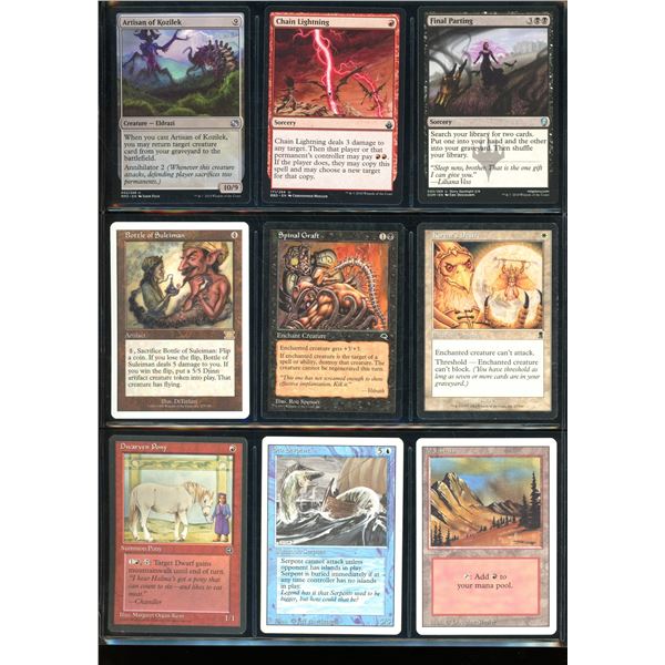 Lot Of 9 Various Magic The Gathering Cards Various Sets & Colors