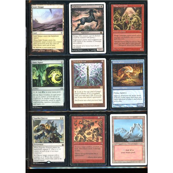 Lot Of 9 Various Magic The Gathering Cards Various Sets & Colors