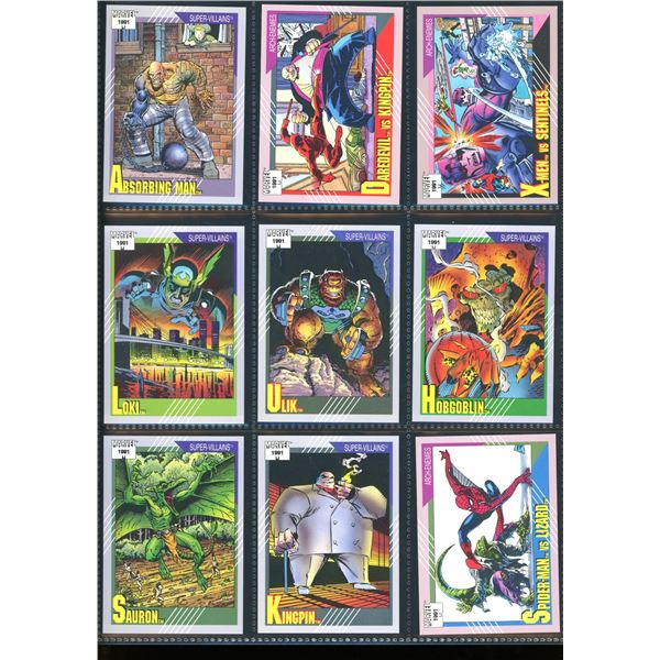 Lot Of 9 Various Marvel Collector Cards