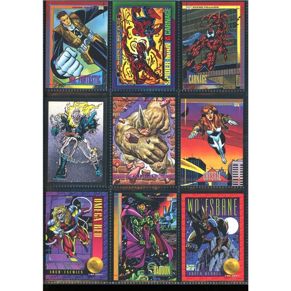 Lot Of 9 Various Marvel Collector Cards