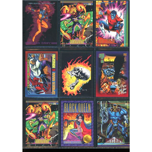 Lot Of 9 Various Marvel Collector Cards