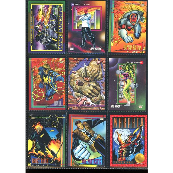 Lot Of 9 Various Marvel Collector Cards