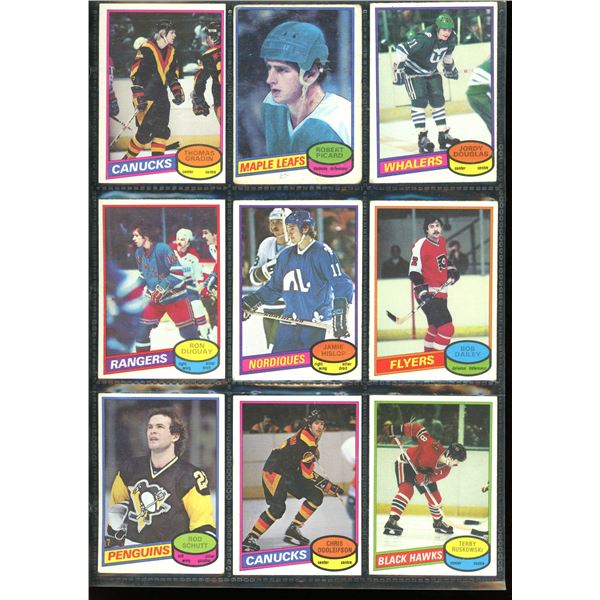 1980-81 OPC O-Pee-Chee Lot Of 9 Vintage Cards Various Teams & Players