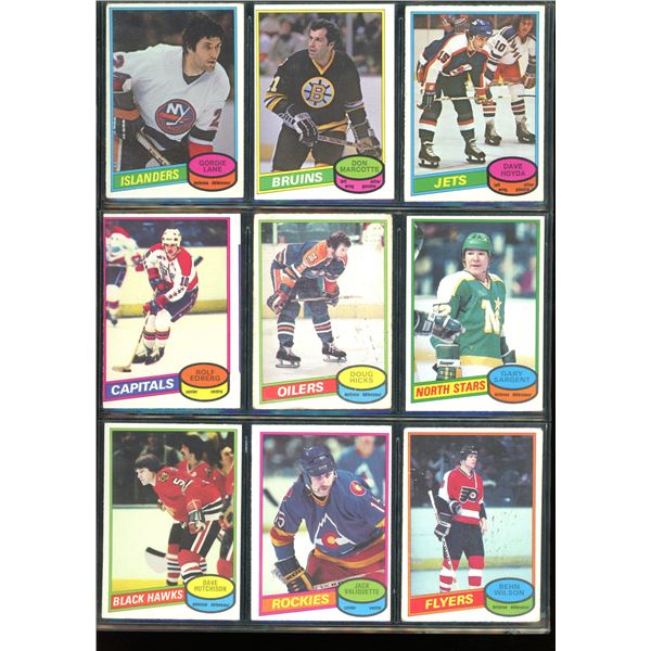 1980-81 OPC O-Pee-Chee Lot Of 9 Vintage Cards Various Teams & Players