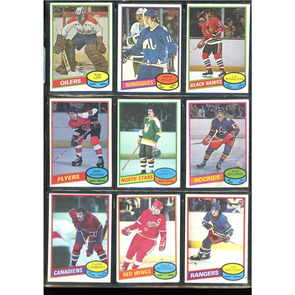 1980-81 OPC O-Pee-Chee Lot Of 9 Vintage Cards Various Teams & Players
