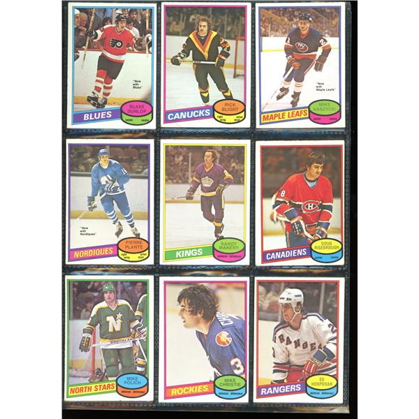 1980-81 OPC O-Pee-Chee Lot Of 9 Vintage Cards Various Teams & Players