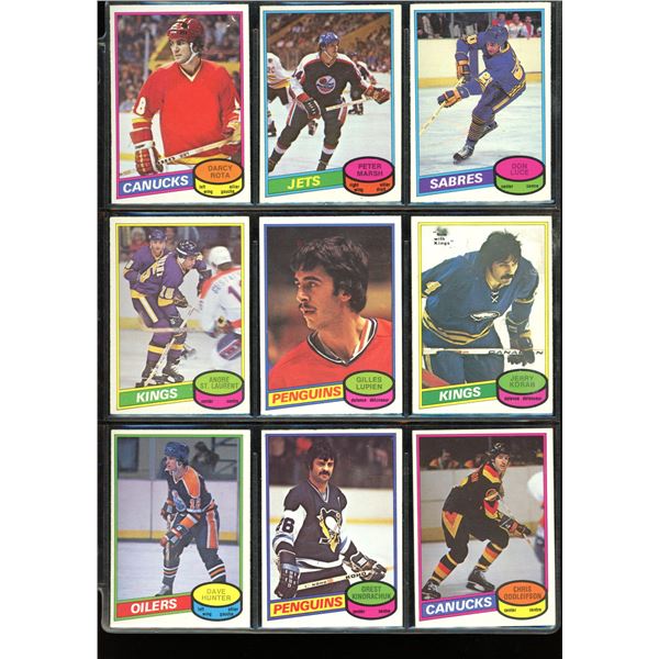 1980-81 OPC O-Pee-Chee Lot Of 9 Vintage Cards Various Teams & Players