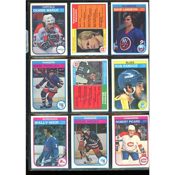 1982-83 OPC O-Pee-Chee Lot Of 9 Vintage Cards Various Teams & Players