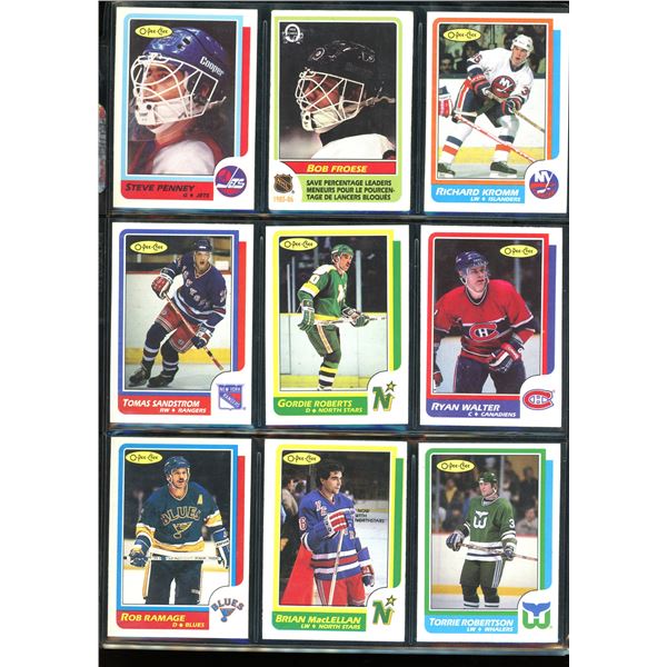 1986-87 OPC O-Pee-Chee Lot Of 9 Vintage Cards Various Teams & Players