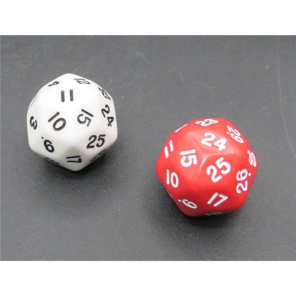 2 New D30 RPG D&D Dice