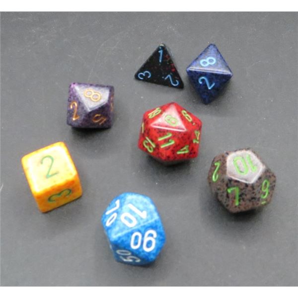 New Set Of 7 RGP/D&D Dice