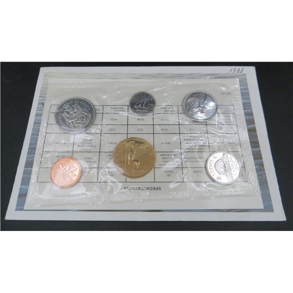 Royal Canadian Mint 1988 Uncirculated 6 Coin Collector Set