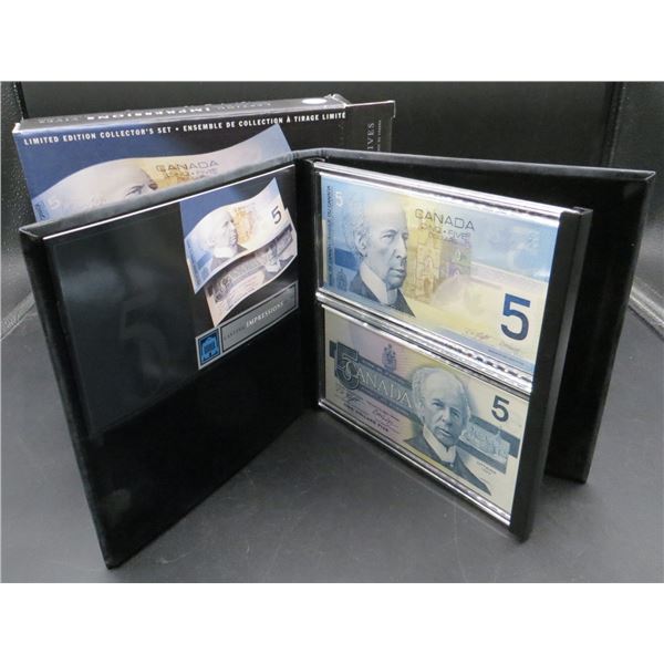 RCM 2001 'Lasting Impressions' $5 Banknotes Matching Serial Number Set