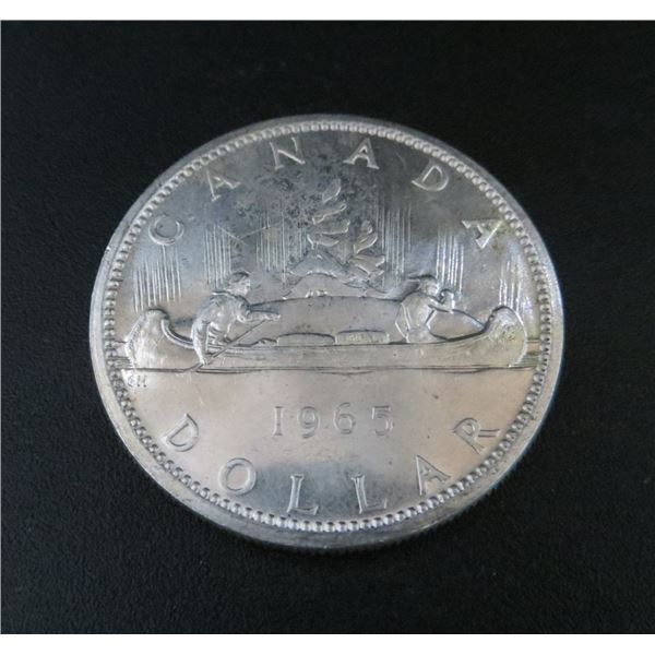 1965 Canadian Silver $1 Dollar Coin