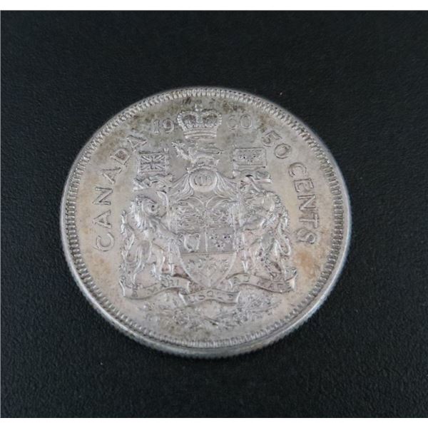 1960 Canadian Silver 50 Cent Coin