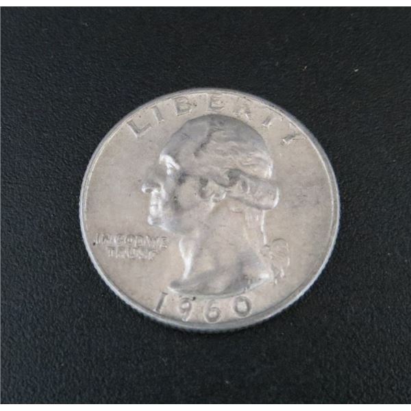1960 USA Silver 25 Cent Coin