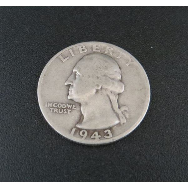 1943 USA Silver 25 Cent Coin