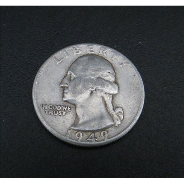 1949 Canadian Silver 25 Cent Coin