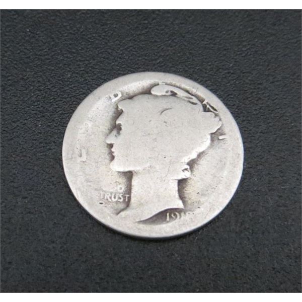 191? USA Silver 10 Cent Coin