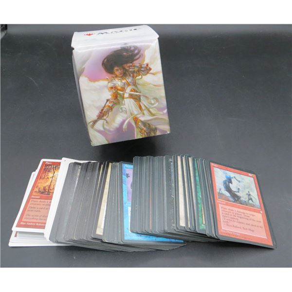 200 Vintage Donated Magic The Gathering Cards Various Sets & Colors in Deck Box