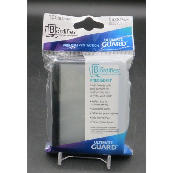 Ultimate Guard Sleeves Precise Fit Bordifies Black 100Ct