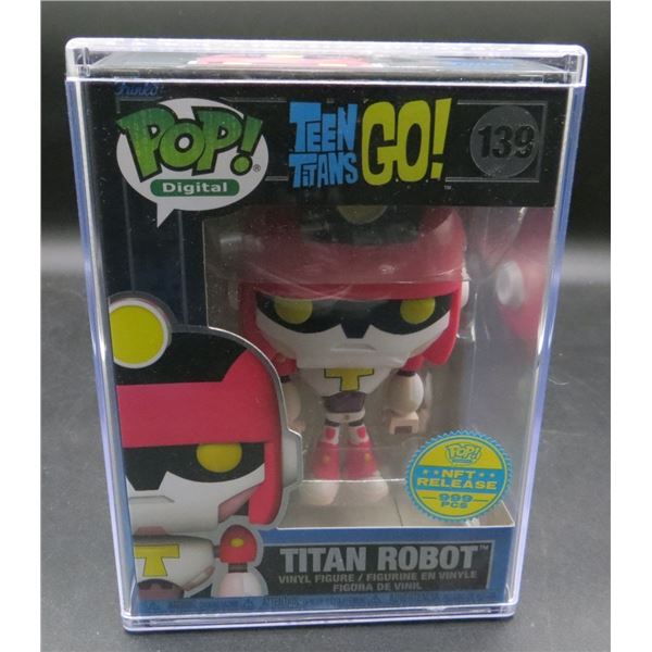 New Funko Pop Teen Titans Titan Robot #139 NFT Grail Limited /999 BV $110 With Hard Case