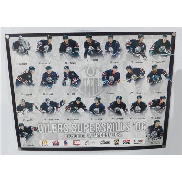 Edmonton Oilers Superskills '06 Poster Autographed By Ryan Smyth 24" x 18"
