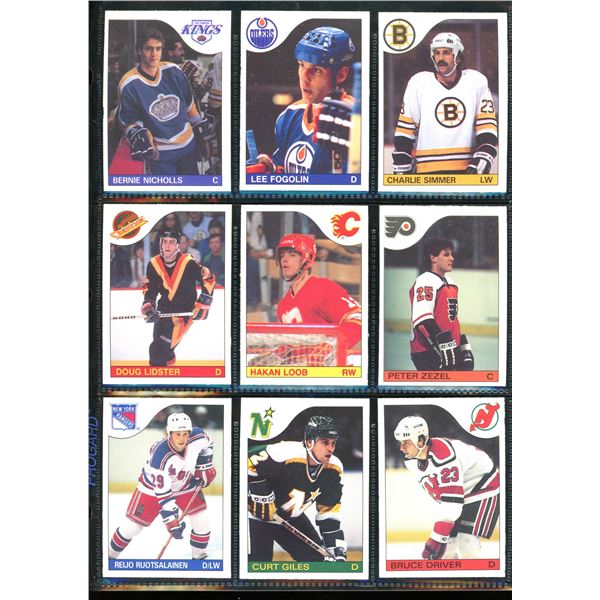 1985-86 O-Pee-Chee Lot Of 9 Cards Various Players