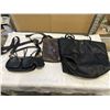 Image 1 : ROOTS LEATHER BAG, VICTORIA SECRET LEATHER TOTE AND BLACK / GOLD LADIES PURSE