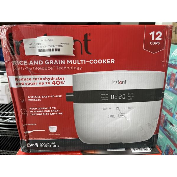 INSTANT POT 6IN1 RICE COOKER - TESTED WORKING, RETAIL $98