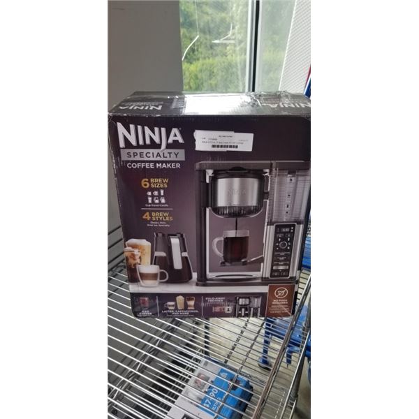 NINJA SPECIALTY MULTI-USE 10 CUP COFFEE MAKER WITH MILK FROTHER - TESTED WORKING, RETAIL $349