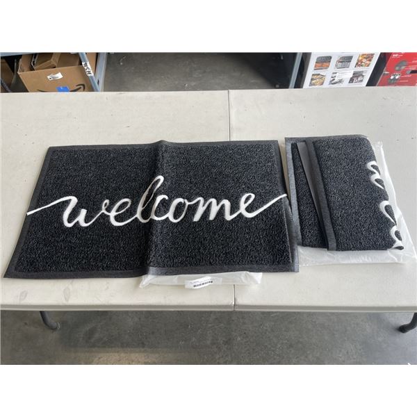 2 NEW 30X17 RUBBER WELCOME MATTS
