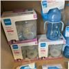 Image 2 : LOT OF NEW MAM BABY BOTTLES AND SIPPY CUPS (3) SETS OF 5 OZ BOTTLES, (1) SET OF 9OZ BOTTLES  AND (8)