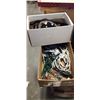 Image 1 : EXTENSION CORDS, 12V BATTERY, AND EASTERN VASE