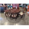 Image 1 : KELLER FURNITURE DINING TABLE, 6 CHAIRS 2 EXTENTIONS GOOD CONDITION, NO STAINS OR DEEP SCRATCHES
