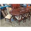 Image 3 : KELLER FURNITURE DINING TABLE, 6 CHAIRS 2 EXTENTIONS GOOD CONDITION, NO STAINS OR DEEP SCRATCHES