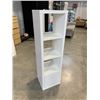 Image 1 : WHITE THREE CUBBY STORAGE UNIT WITH DRAWERS