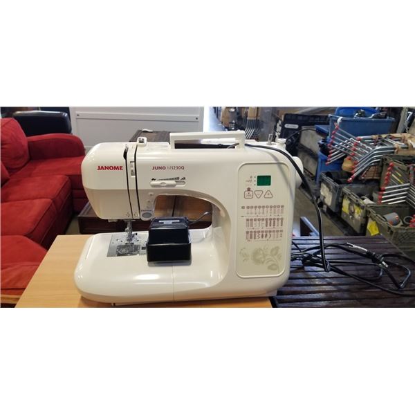 JANOME JUNO M1230Q SEWING MACHINE WITH POWER CORD AND POWER ADAPTOR