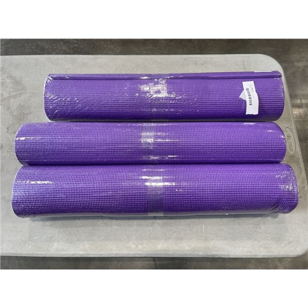 3 NEW PURPLE YOGA MATS