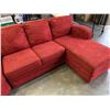 Image 3 : 4PC RED MICROFIBRE SECTIONAL CORNER SOFA, MADE IN CANADA